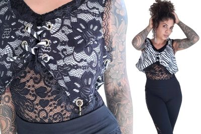 Colete dupla face curto ajustável sem capuz